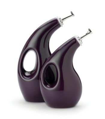 Rachael Ray® Purple Stoneware Extra Virgin Olive Oil & Vinegar Set