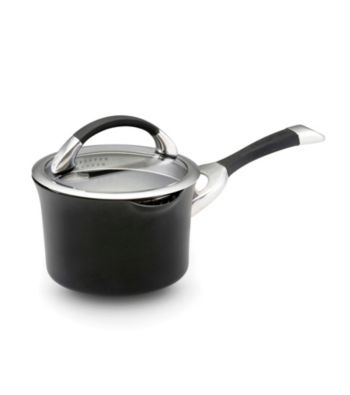Circulon Symmetry Black 2 Qt. Covered Straining Saucepan