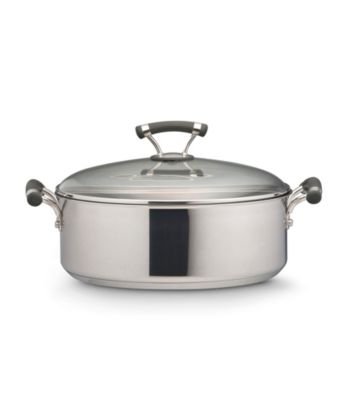 Circulon Contempo Stainless Steel 7.5 Qt. Covered Nonstick Wide Stockpot
