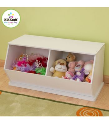 KidKraft White Double Storage Unit