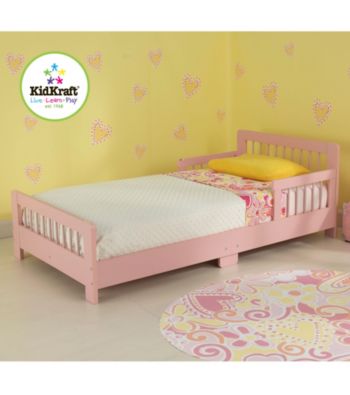 KidKraft Pink Slatted Toddler Bed