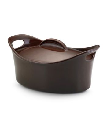 Rachael Ray® Stoneware Casseroval™ - Chocolate