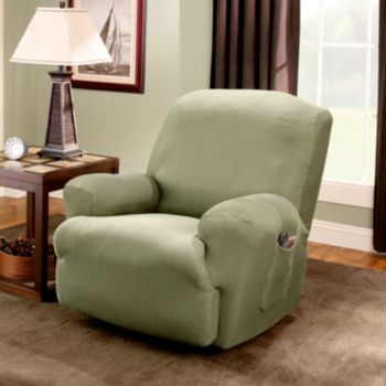 Sure Fit® Stretch Stripe Recliner Slipcover
