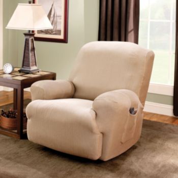 Sure Fit® Stretch Stripe Recliner Slipcover