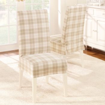 Sure Fit® Soft Suede Short Dining Room Chair Slipcover