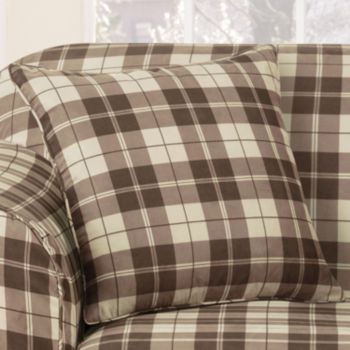 Sure Fit® Soft Suede Plaid Pillow