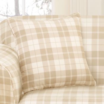 Sure Fit® Soft Suede Plaid Pillow