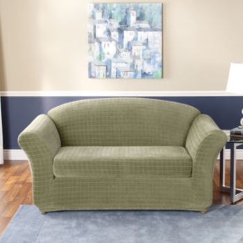 Sure Fit® Stretch Squares 2-pc. Separate-Seat Loveseat & Sofa Slipcover