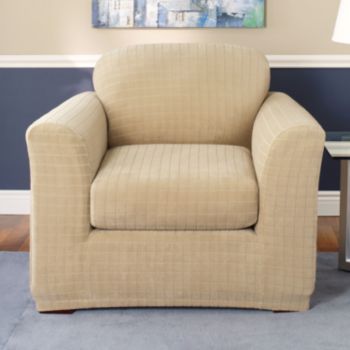 Sure Fit® Stretch Squares 2-pc. Separate-Seat Chair Slipcover
