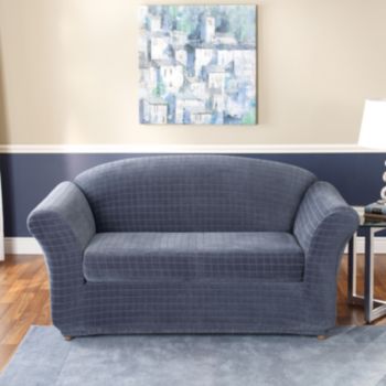 Sure Fit® Stretch Squares 2-pc. Separate-Seat Loveseat & Sofa Slipcover