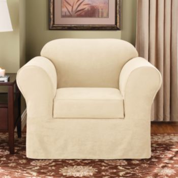 Sure Fit® Suede Supreme Separate-Seat Chair Slipcover