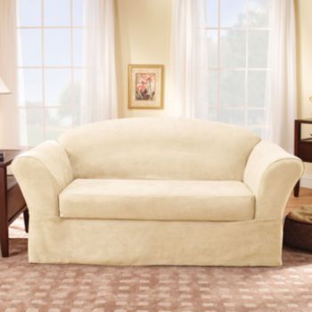 Sure Fit® Suede Supreme Separate-Seat Loveseat & Sofa Slipcover