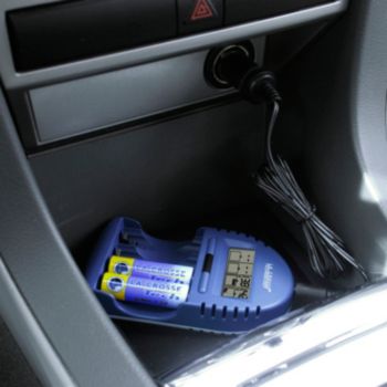 La Crosse Technology® Battery Charger with Car adapter - Blue