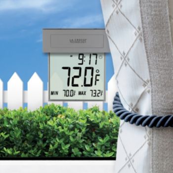 La Crosse Technology® Solar Window thermometer with backlight - Silver
