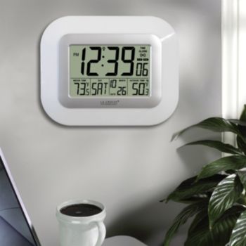 La Crosse Technology® Digital Atomic Wall Clock with Solar Sensor