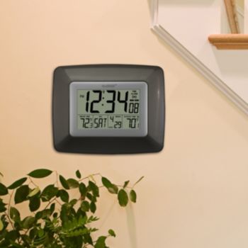 La Crosse Technology® Atomic Digital Clock with Wireless Outdoor Temperature - Brown