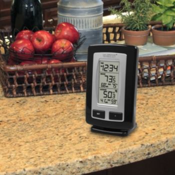 La Crosse Technology® Wireless Temperature Station with Time - Black