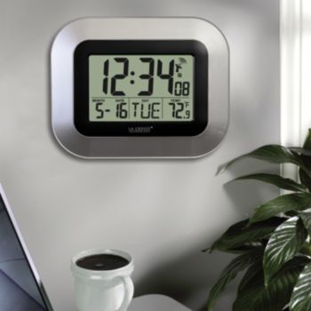 La Crosse Technology® Atomic Clock with Temperature - Silver