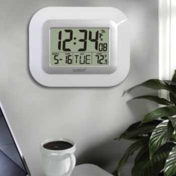 La Crosse Technology® Atomic Clock with Temperature - White