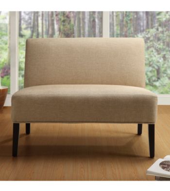 Home Interior Beige Armless Loveseat