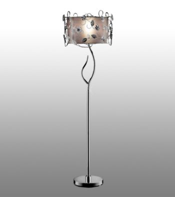 Home Interior Leaf and Flower Metal Floor Lamp