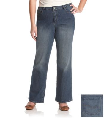 Relativity® Casual Plus Size Flawless Bootcut Denim Jeans