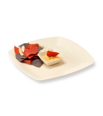 Eco Life™ Square Beige Chip n' Dip with Removable Dish