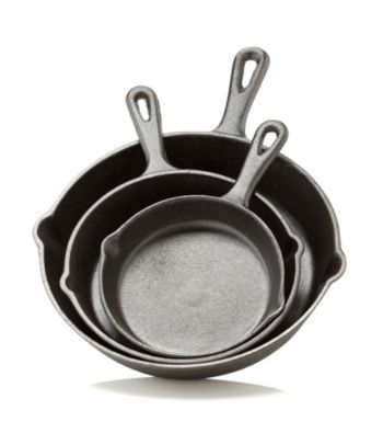 Ruff Hewn 3-Set Cast-Iron Frying Pans