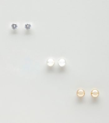 Napier® 3-Pair Stud Earring Set