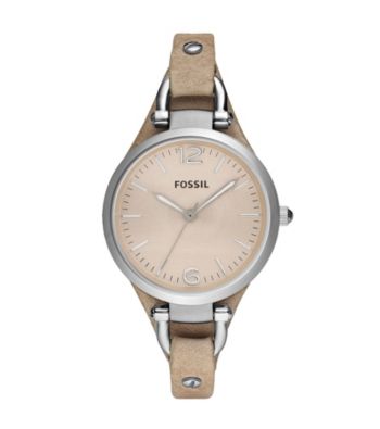 Fossil® Women's Georgia Sand Leather Watch