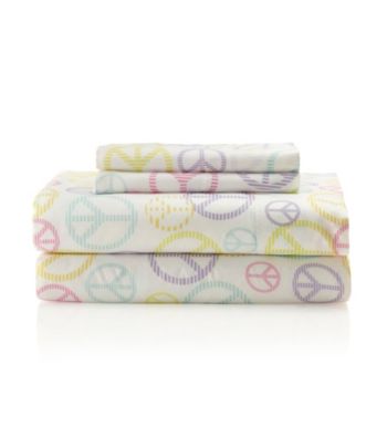 LivingQuarters Kids Easy Care Peace Microfiber Sheet Sets
