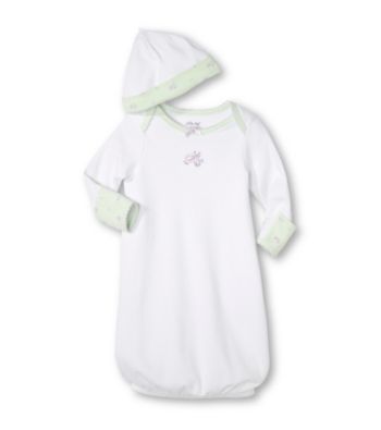 Little Me® Baby Girls' White Petite Rose Gown and Hat