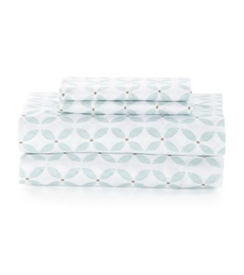 LivingQuarters Easy Care Aqua Flower Microfiber Sheet Sets