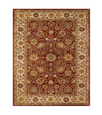 Abbey Collection Cranberry/Ivory Rug