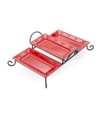 Sorrento Ruby 3-Section Tray with Caddy