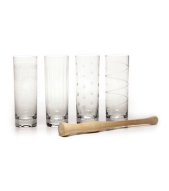 Mikasa® Cheers Set of 4 Mojito Glasses with Muddler
