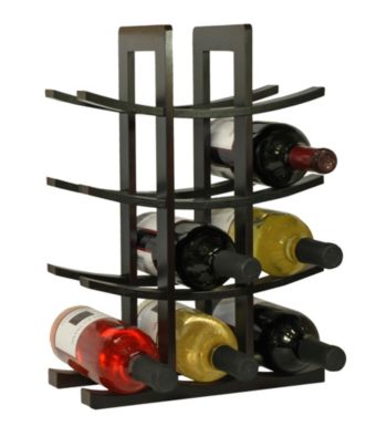 Oceanstar 12-Bottle Dark Espresso Bamboo Wine Rack