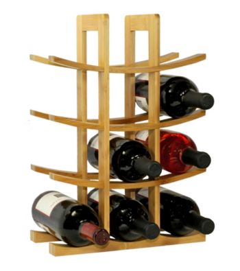 Oceanstar 12-Bottle Natural Bamboo Wine Rack