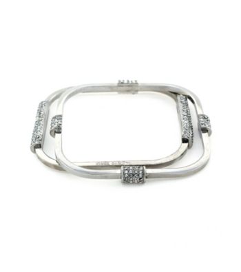 Vince Camuto™ Silvertone Rectangular Bangle Bracelet Set