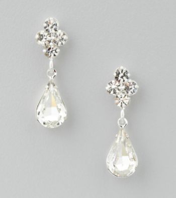 BT-Jeweled Pear-Shape Drop Earrings