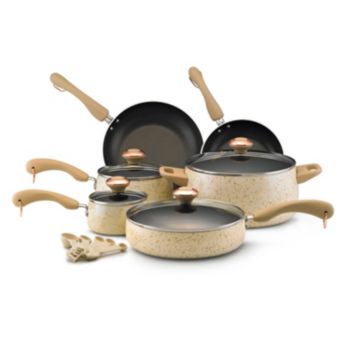 Paula Deen® Signature Porcelain Enamel Nonstick 15-pc. Oatmeal Speckle Cookware Set