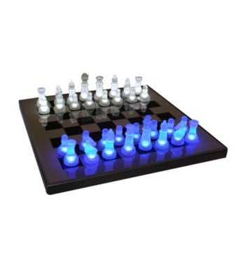 Lumisource® Blue and White LED Glow Chess Set