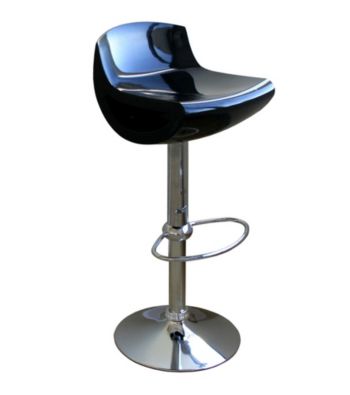 Baxton Studios Cornelius Low-Back Adjustable Swivel Bar Stool