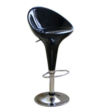 Baxton Studios Lucilius Mid-Back Adjustable Swivel Bar Stool