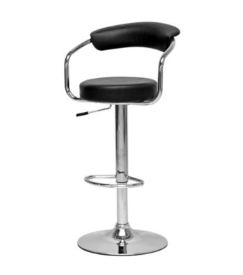 Baxton Studios Leontes Adjustable Swivel Bar Stool