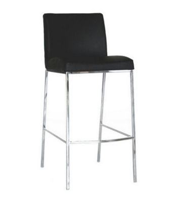 Baxton Studios Eglamour Black Mid-Back Bar Stool