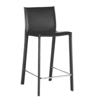 Baxton Studios Ferdinand Black Low-Back Counter Stool