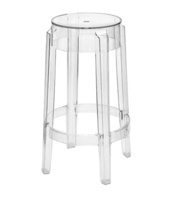 Baxton Studios Clear Counter Stool