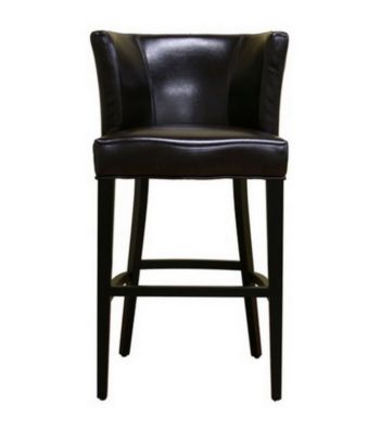 Baxton Studios Marge Dark Brown Bar Stool