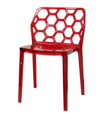 Baxton Studios Honeycomb Acrylic Modern Dining Chair